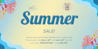 a banner with the words summer sale on it