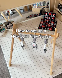 how to set up a newborn play space