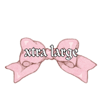 a pink bow with the words xtra large