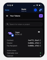 a screenshot of the zapper app on an iphone