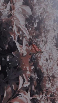 a painting of a butterfly sitting on a leaf