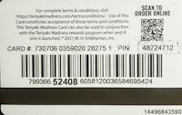 a bar code label with a number on it