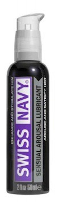 a bottle of swiss lubricant with a purple label