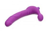 a purple sex toy on a white background