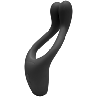 a black sex toy on a white background