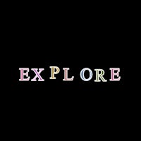 a black background with the word explore written on it