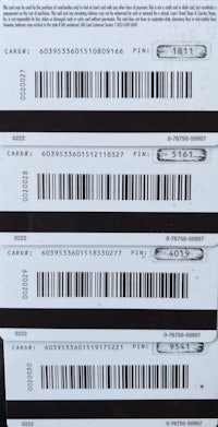a group of barcodes on a black background