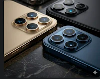 a group of iphones with different lenses on them