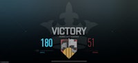 a screenshot of the victory logo on a dark background