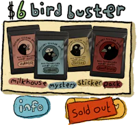 6 bird buster milkhouse sticker packs