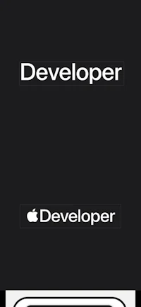 a black screen with the words developer and apple on it