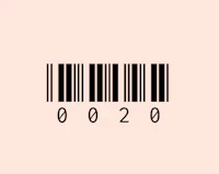 a barcode on a pink background