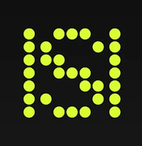 a black background with yellow dots on it