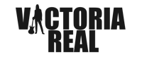victoria real logo on a black background