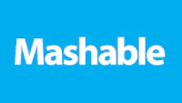 a blue background with the word mashable on it
