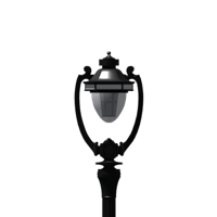 a street lamp on a black background