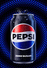 a can of pepsi zero sugar on a blue background