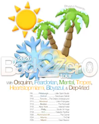 a poster for the back zero tour