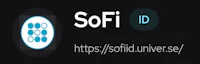 the logo for sofi id on a black background
