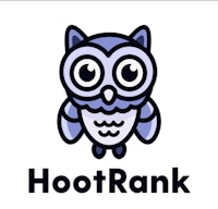 an owl with the words hootrank on it