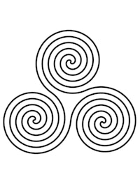 a celtic spiral design on a white background
