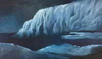 Landscape painting iceberg grossformatige malerei