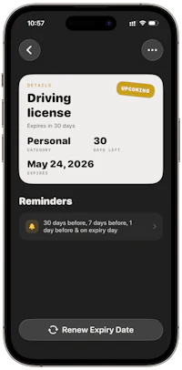 a phone with a driving icon on it