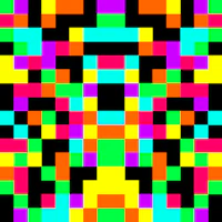 an image of a colorful pixel pattern