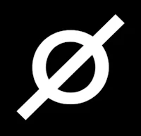 a white arrow with a black background