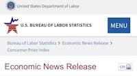 u.s. bureau of labor statistics - screenshot