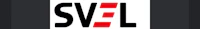 a black and red logo with the word svl