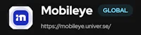 the logo for mobileeye global on a black background
