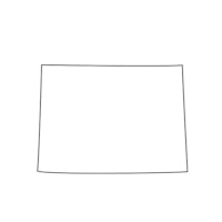 a map of the state of wyoming on a white background
