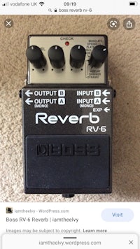 a picture of a boss reverb pedal on a phone