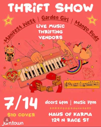 thrift show live music girl vendors