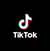 the tiktok logo on a black background