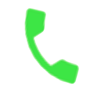 a green phone icon on a black background