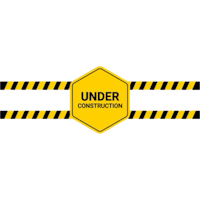 under construction sign on a black background