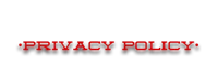 the word privacy policy in red on a black background