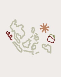 an illustration of a map of indonesia