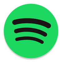 the spotify logo on a black background