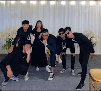 a group of people posing for a picture