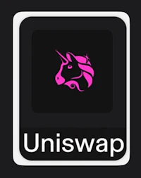 uniswap logo with a pink unicorn on it