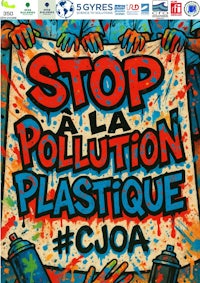 a poster with the words stop la pollution plastique cjoa