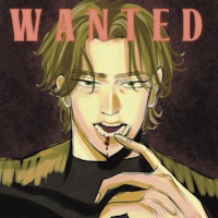 a drawing of a man with the words wanted on it