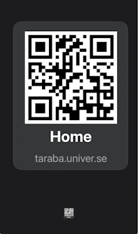 a qr code with the word home on it