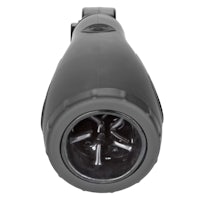 a black flashlight on a white background