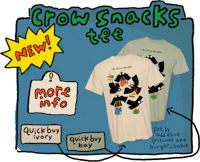 a t - shirt that says crow snacks