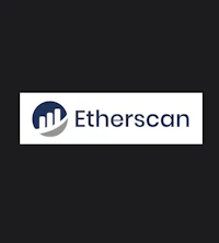 etherscan logo on a black background