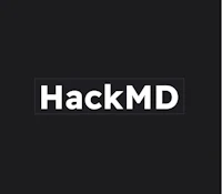 hackmd logo on a black background